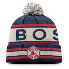 Adult Men's Boston Red Sox Fanatics Branded Hometown Slogan Cuffed Knit Hat with Pom - Navy/Natural