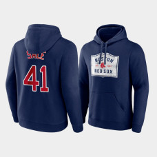 Boston Red Sox 41 Chris Sale Classic Navy Pullover Hoodie