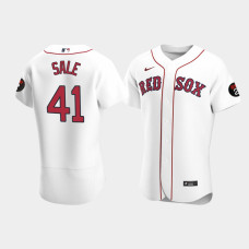 Boston Red Sox Chris Sale White Home Authentic Jersey - Honor Jerry Remy