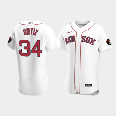 Boston Red Sox David Ortiz White Home Authentic Jersey - Honor Jerry Remy
