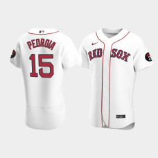 Boston Red Sox Dustin Pedroia White Home Authentic Jersey - Honor Jerry Remy