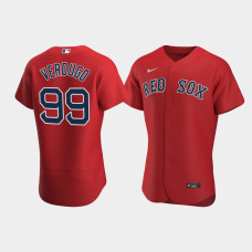 Mens Boston Red Sox #99 Alex Verdugo Red Authentic 2020 Alternate Jersey