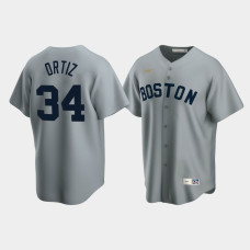 David Ortiz Boston Red Sox Gray Cooperstown Collection Road Jersey