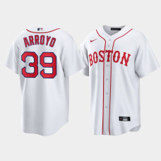 Mens Boston Red Sox Christian Arroyo White 2021 Patriots' Day Replica Jersey