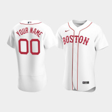 Mens Boston Red Sox #00 Custom White Authentic 2020 Alternate Jersey