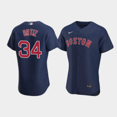 Mens Boston Red Sox #34 David Ortiz Navy Authentic 2020 Alternate Jersey