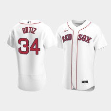 Mens Boston Red Sox #34 David Ortiz White Authentic 2020 Home Jersey