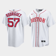Mens Boston Red Sox Eduardo Rodriguez White 2021 Patriots' Day Replica Jersey
