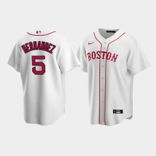 Mens Boston Red Sox Enrique Hernandez #5 White Replica Alternate Jersey