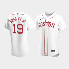 Mens Boston Red Sox #19 Jackie Bradley Jr. White Authentic 2020 Alternate Jersey