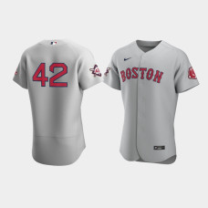 Mens Boston Red Sox Gray Jackie Robinson Day Authentic Jersey