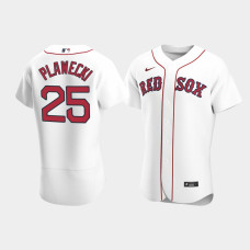 Mens Boston Red Sox #25 Kevin Plawecki White Authentic 2020 Home Jersey
