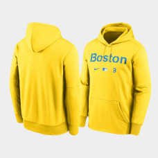 Mens Boston Red Sox 2021 City Connect Gold Baseball Pullover Hoodie