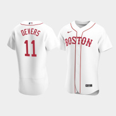 Mens Boston Red Sox #11 Rafael Devers White Authentic 2020 Alternate Jersey