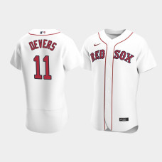 Mens Boston Red Sox #11 Rafael Devers White Authentic 2020 Home Jersey