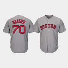 Mens Boston Red Sox Ryan Brasier #70 Gray Majestic Road Cool Base Jersey