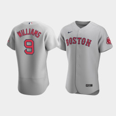 Mens Boston Red Sox #9 Ted Williams Gray Authentic Road Jersey