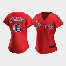 Womens Boston Red Sox Andrew Benintendi #16 Red Replica Nike 2020 Alternate Jersey