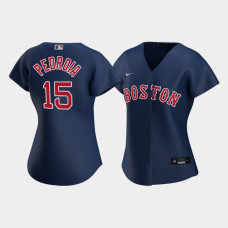 Womens Boston Red Sox Dustin Pedroia #15 Navy Replica Nike 2020 Alternate Jersey