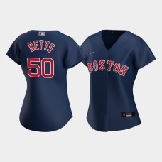 Womens Boston Red Sox Mookie Betts #50 Navy Replica Nike 2020 Alternate Jersey