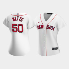Womens Boston Red Sox Mookie Betts #50 White Replica Nike 2020 Home Jersey