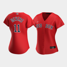 Womens Boston Red Sox Rafael Devers #11 Red Replica Nike 2020 Alternate Jersey