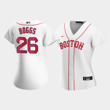 Womens Boston Red Sox Wade Boggs #26 White 2021 Patriots' Day Replica Jersey