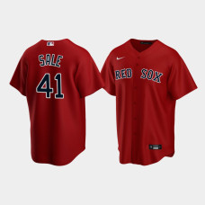 Youth Boston Red Sox #41 Chris Sale Replica Alternate Red Jersey