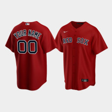 Youth Boston Red Sox #00 Custom Replica Alternate Red Jersey