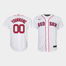 Youth Boston Red Sox Custom #00 White Replica Nike Home Jersey
