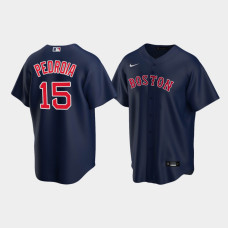 Youth Boston Red Sox #15 Dustin Pedroia Replica Alternate Navy Jersey