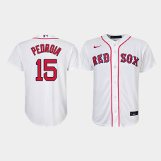 Youth Boston Red Sox Dustin Pedroia #15 White Replica Nike Home Jersey