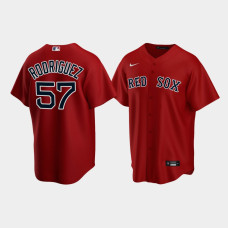 Youth Boston Red Sox #57 Eduardo Rodriguez Replica Alternate Red Jersey