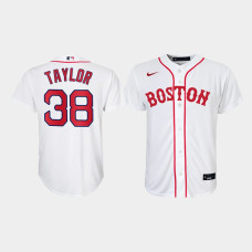 Youth Boston Red Sox Josh Taylor #38 White 2021 Patriots' Day Replica Jersey