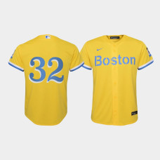 Youth Boston Red Sox Matt Barnes #32 Gold 2021 City Connect Replica Jersey